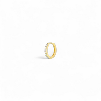 Pack 3 Aros Dorados con Zirconias – Set de Argollas Pequeñas y Medianas