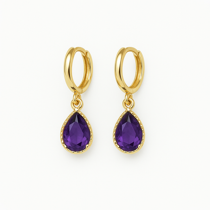 Argollas Gota Morado