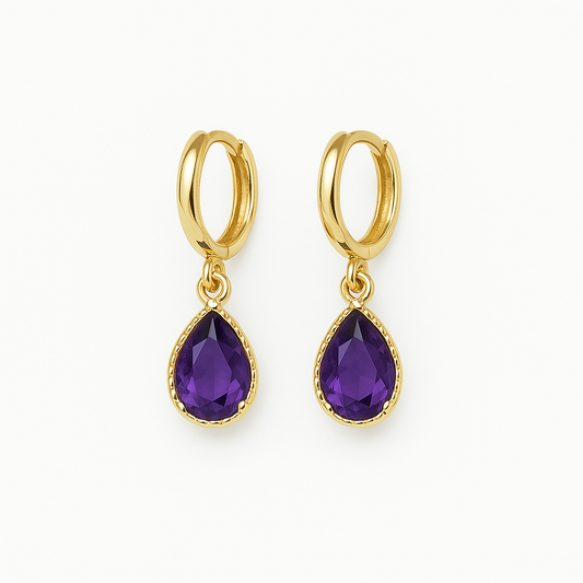 Argollas Gota Morado