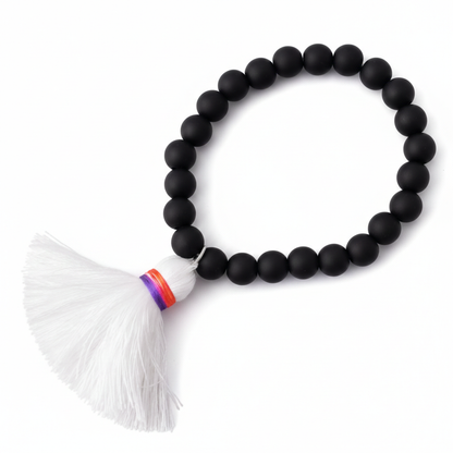 Pulsera Bolas Tassel - Negro