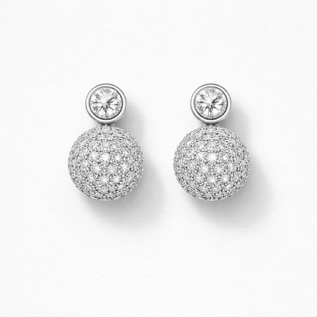 Aros Orb Pavé – Baño de Rodio
