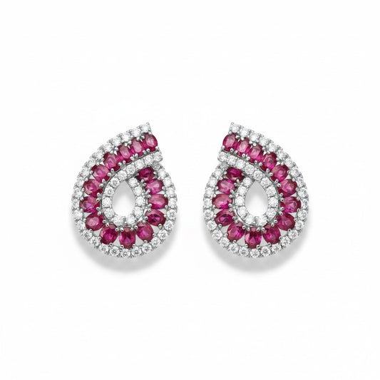 Aros Fucsia Fiesta – Baño de Rodio