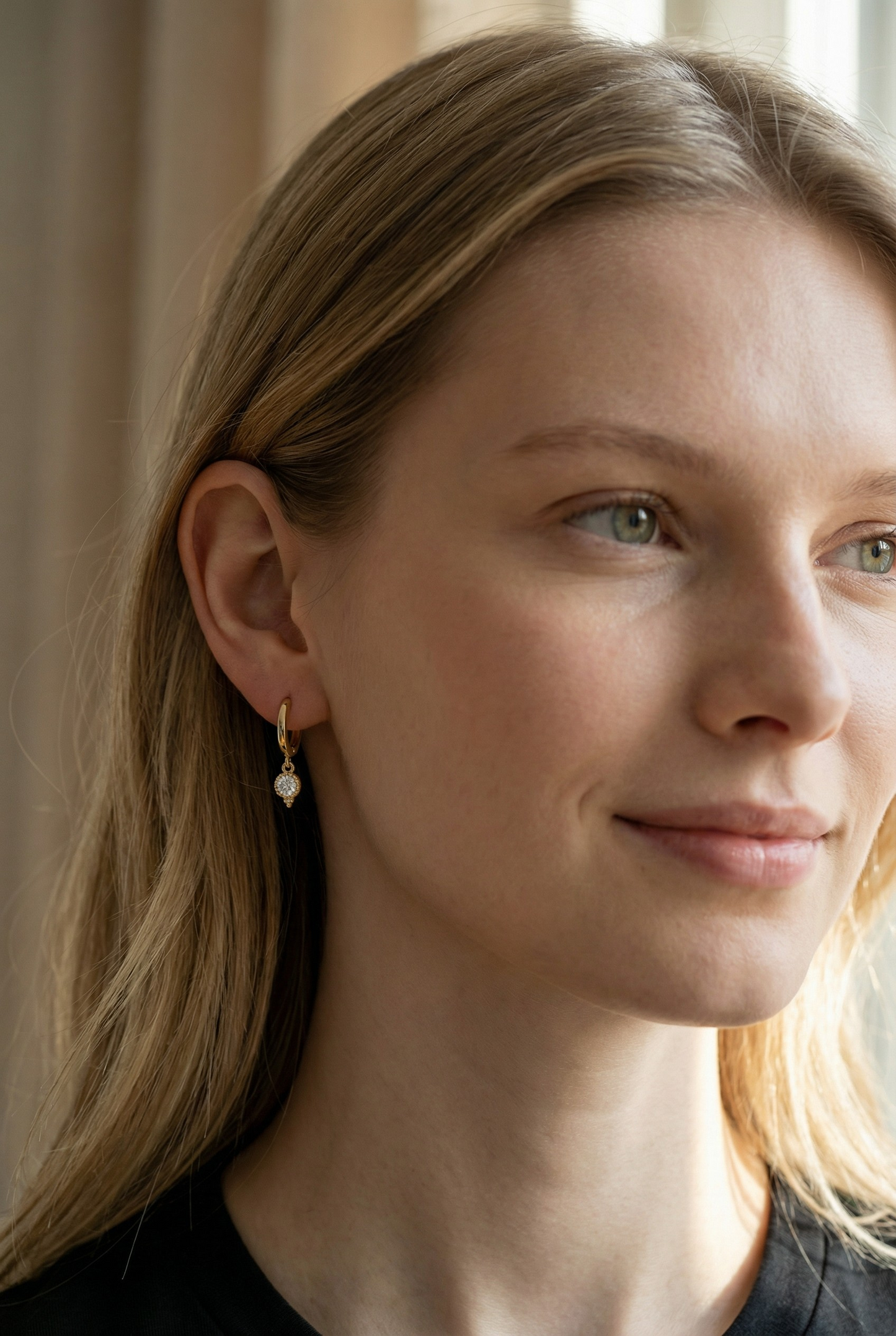 Argollas Mini Drop Circonitas