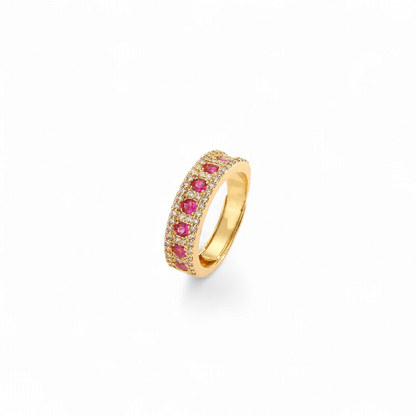 Anillo Cintillo Ajustable Fucsia