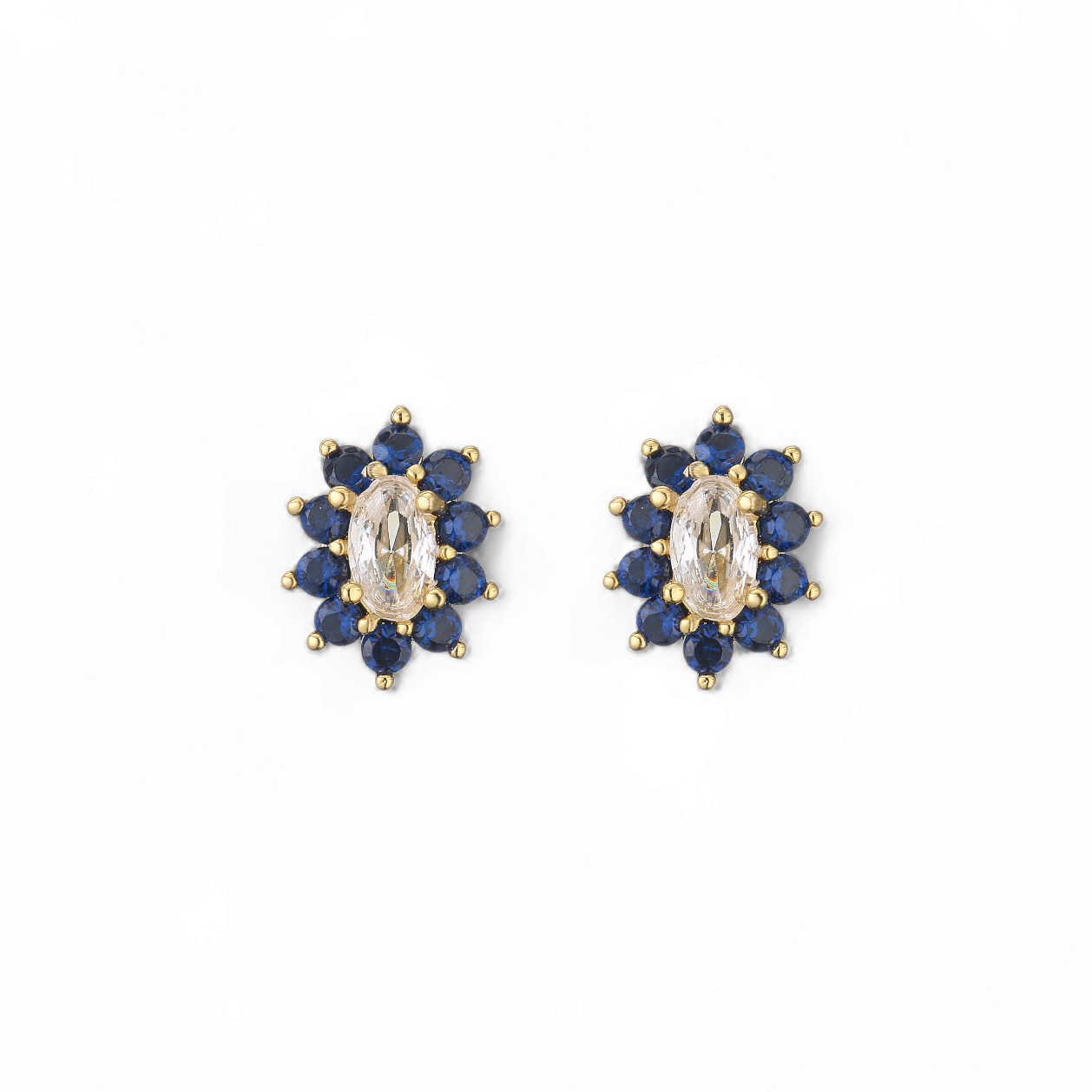 Aros Studs Vintage de Circones Azul