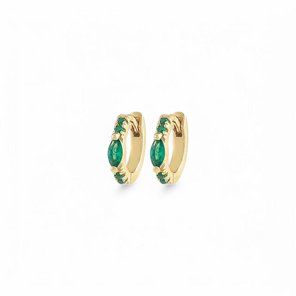 Argollas Con Circones Marquesa Verde