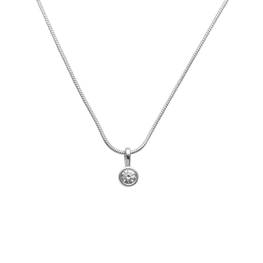 Cadena Ajustable Punto de Luz Irregular - Rodio