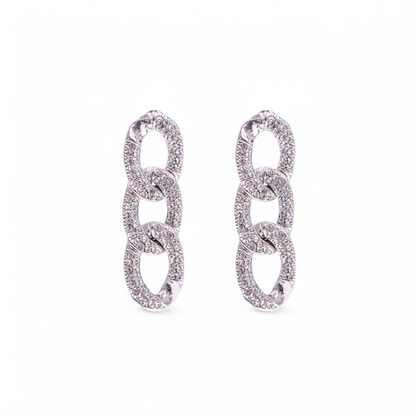 Aros Eslabones Circones - Rodio