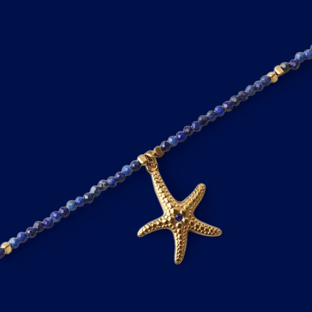 Collar Piedras Naturales Azules - Estrella de Mar