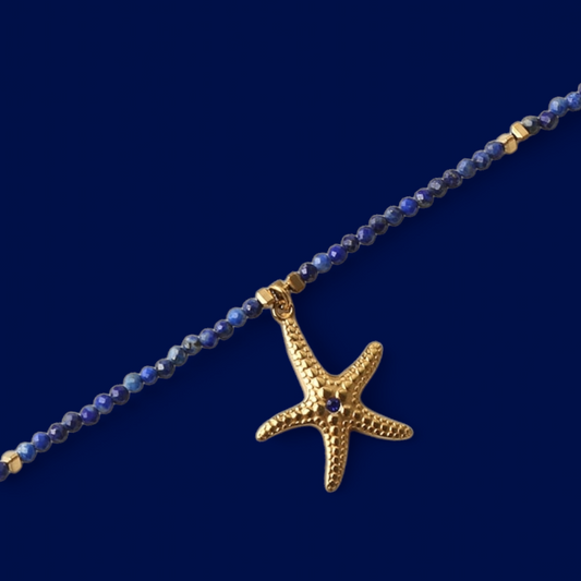 Collar Piedras Naturales Azules - Estrella de Mar