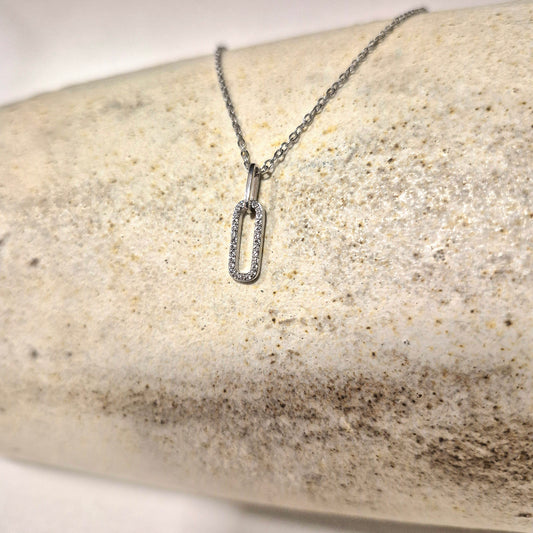 Cadena Paper Clip Circones Plata 925