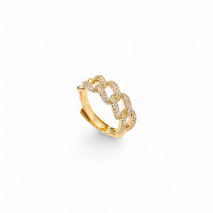 Anillo Cadena Circones Ajustable Negro