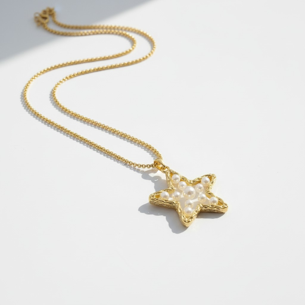 Cadena Estrella Maxi Perlas -