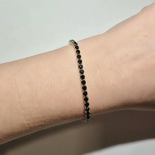 Pulsera Tennis 3mm Negro