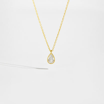 Cadens Gota Circonia Plata 925 - Oro 18k
