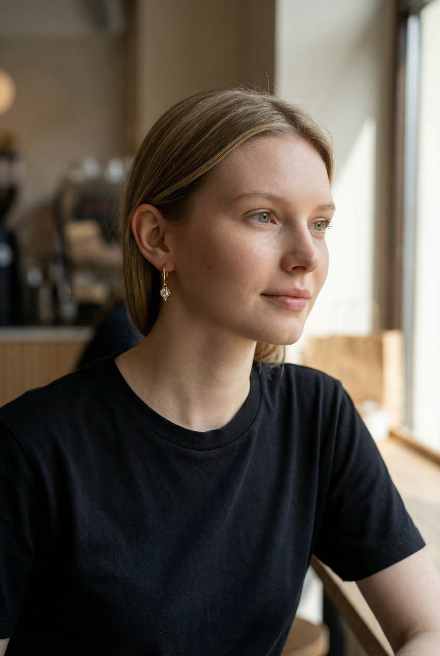 Argollas Mini Drop Circonitas