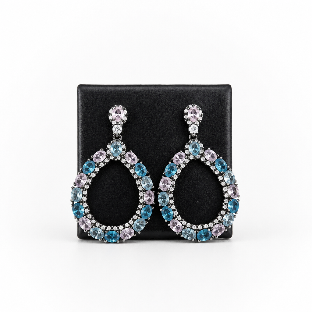 Aros Multicolor Pasteles - Rodio Negro