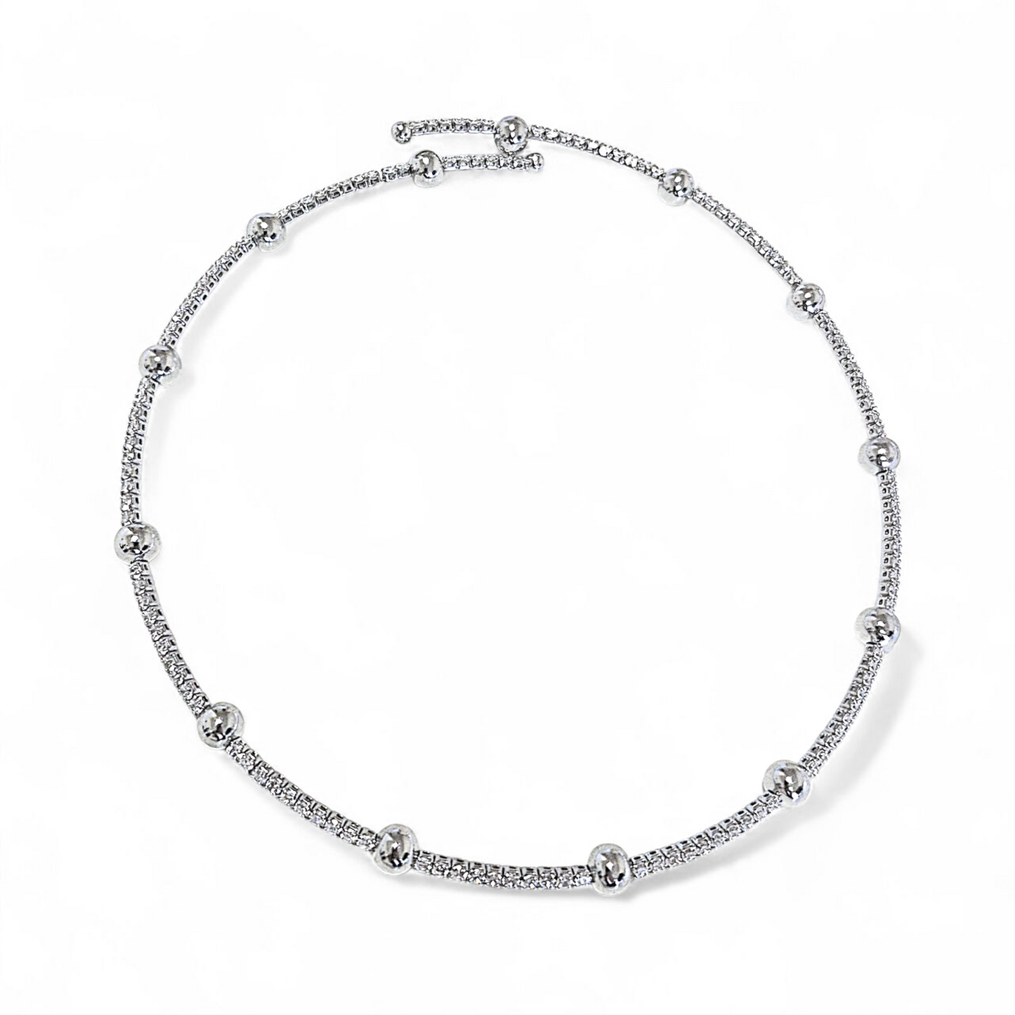 Collar Choker Ajustable Esferas y Circones
