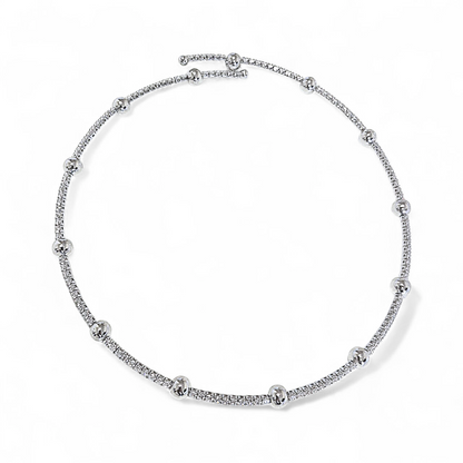 Collar Choker Ajustable Esferas y Circones