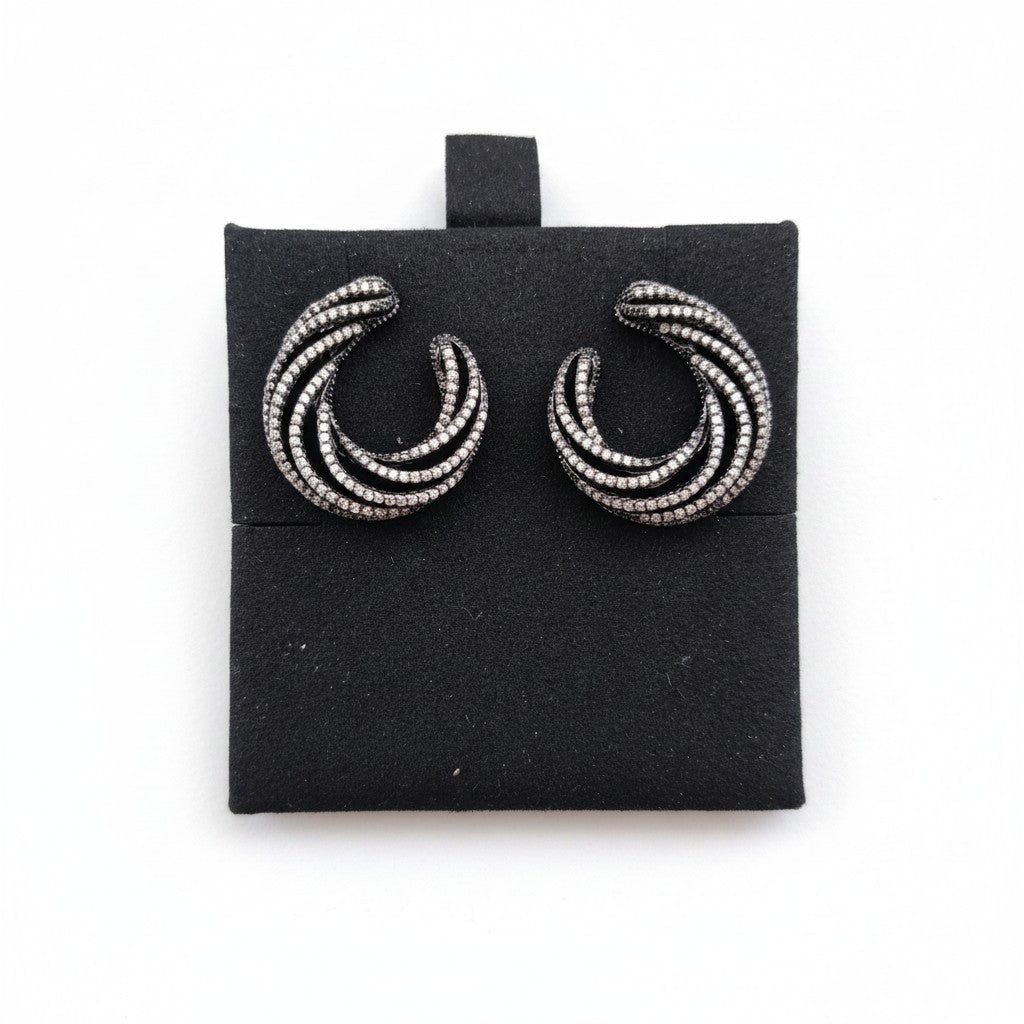 Aros Espiral Triple Negros