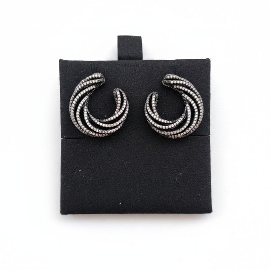 Aros Espiral Triple Negros