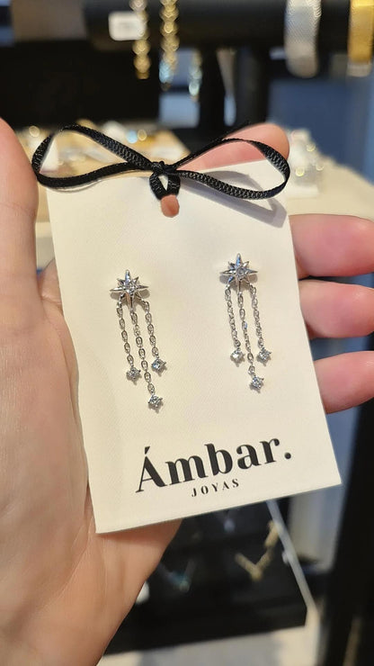 Aros Starfall Plata 925 – Baño de Oro 18k