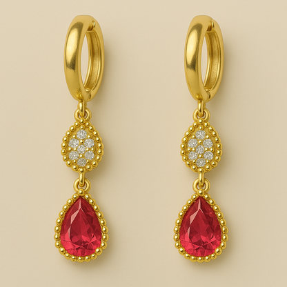 Argollas Huggies con Gota Roja