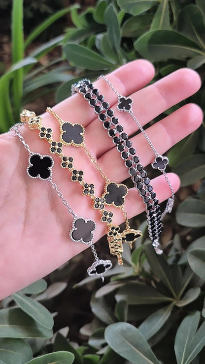 Pulsera Tennis Doble Negro