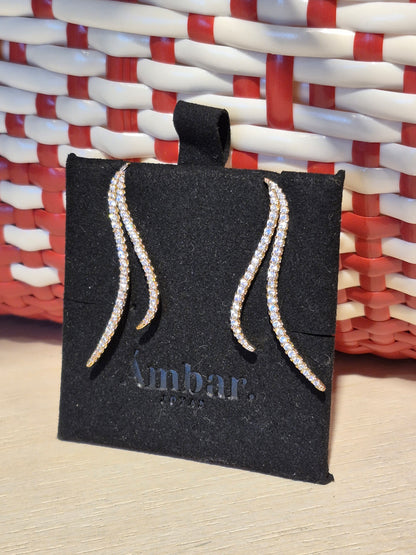 Aros Ondulados con Circonitas