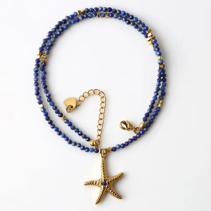 Collar Piedras Naturales Azules - Estrella de Mar