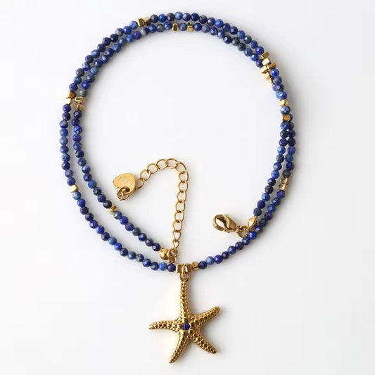 Collar Piedras Naturales Azules - Estrella de Mar