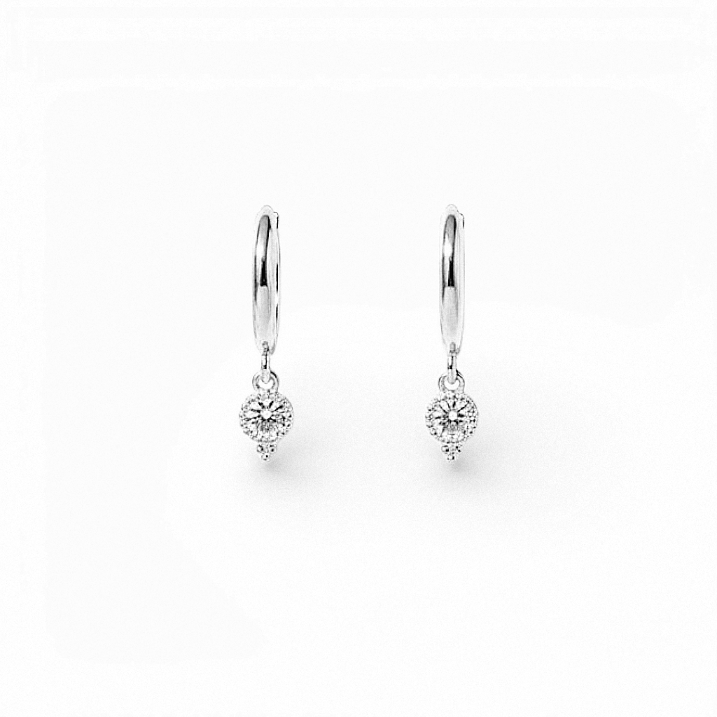 Argollas Mini Drop Circonitas