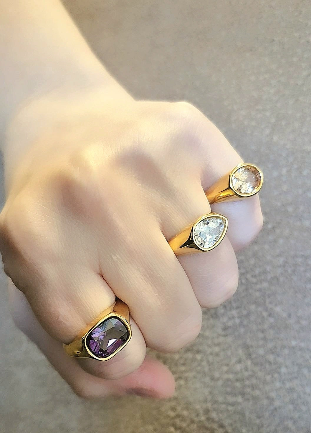 Anillo Circonita Amatista