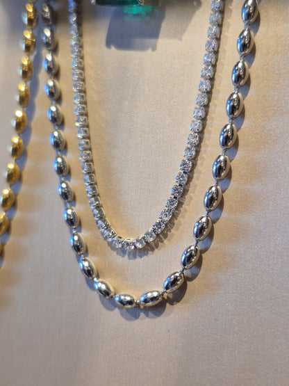 Collar Tennis Circones Acero (2 colores)