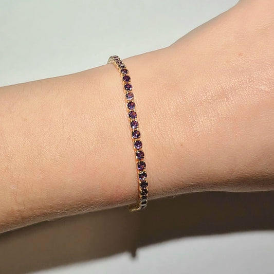Pulsera Tennis 3mm Lila