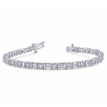 Pulsera Tennis Baguetes Plata 925