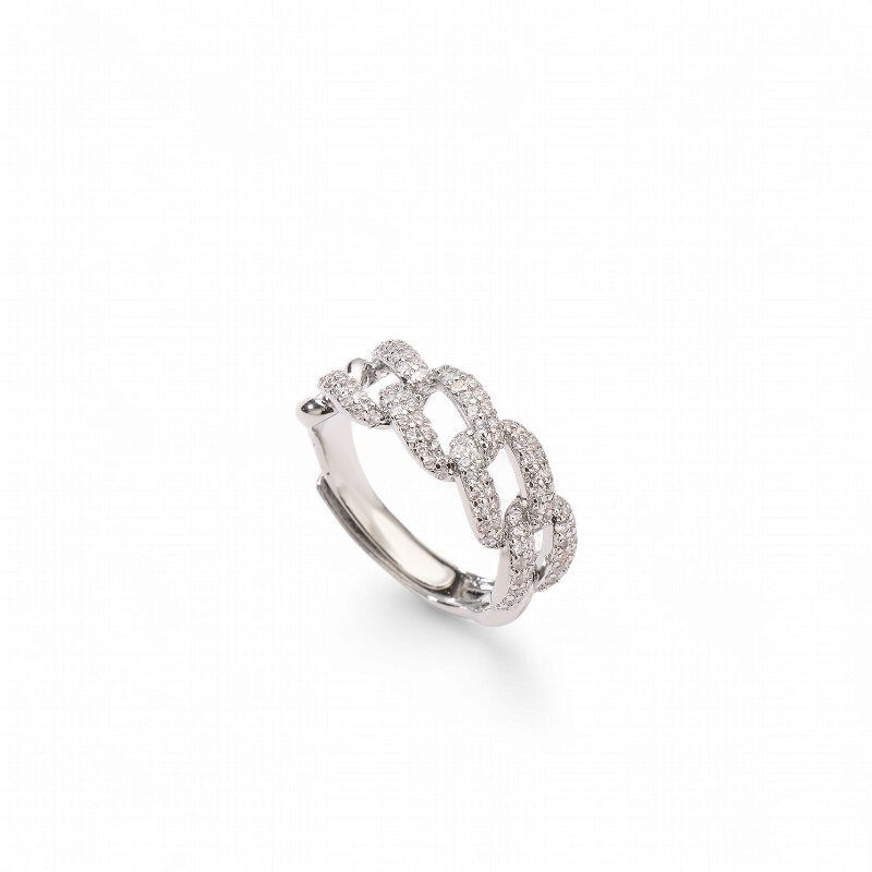 Anillo Cadena Circones Ajustable Negro
