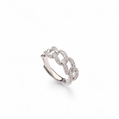 Anillo Cadena Circones Ajustable Negro
