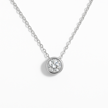 Cadena Punto de Luz Moisanita 4mm Plata 925- Rodio