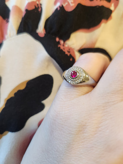 Anillo Sello Circones Fucsia