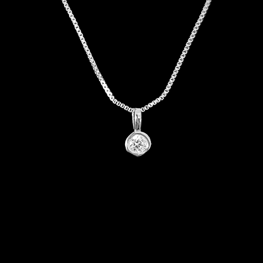 Cadena Ajustable Punto de Luz Irregular en Rodio