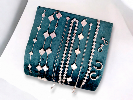 Esclava Mini Clover Plateado