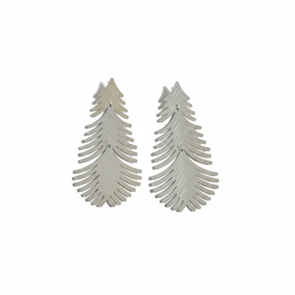 Aros Plumas Calada – Baño de Plata