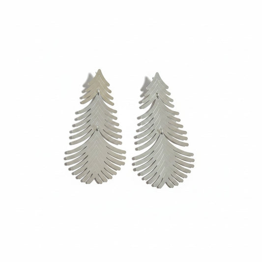 Aros Plumas Calada – Baño de Plata