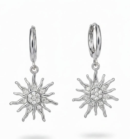 Aros Sol Circones Pavé - Rodio