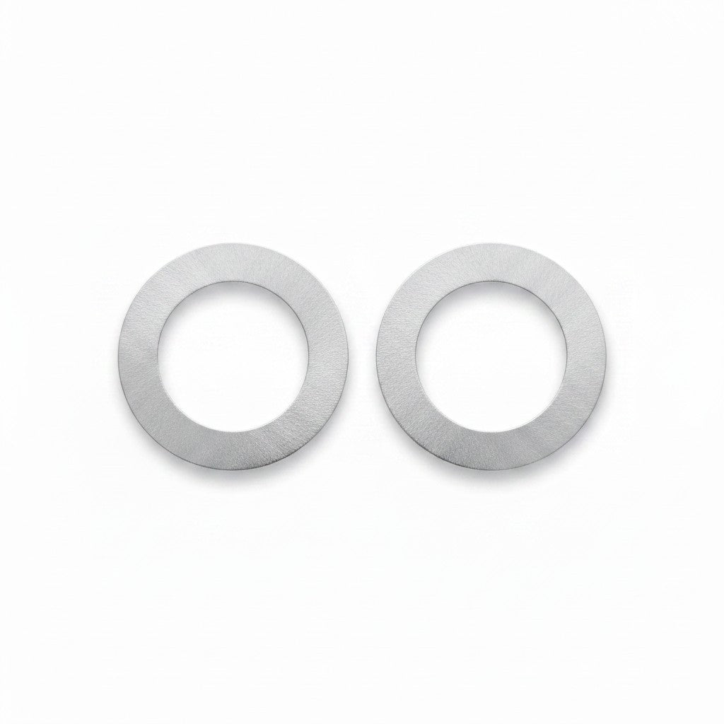 Aros Disco Grande Liso Plata