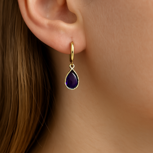 Argollas Gota Morado