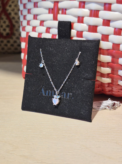 Collar Charms Rosados – Plata 925 con Circonitas Brillantes