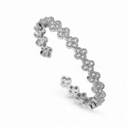 Esclava Mini Clover Plateado