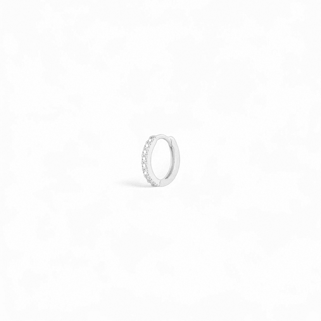 Pack 3 Aros de Rodio con Circonitas – Set de Argollas para Piercings